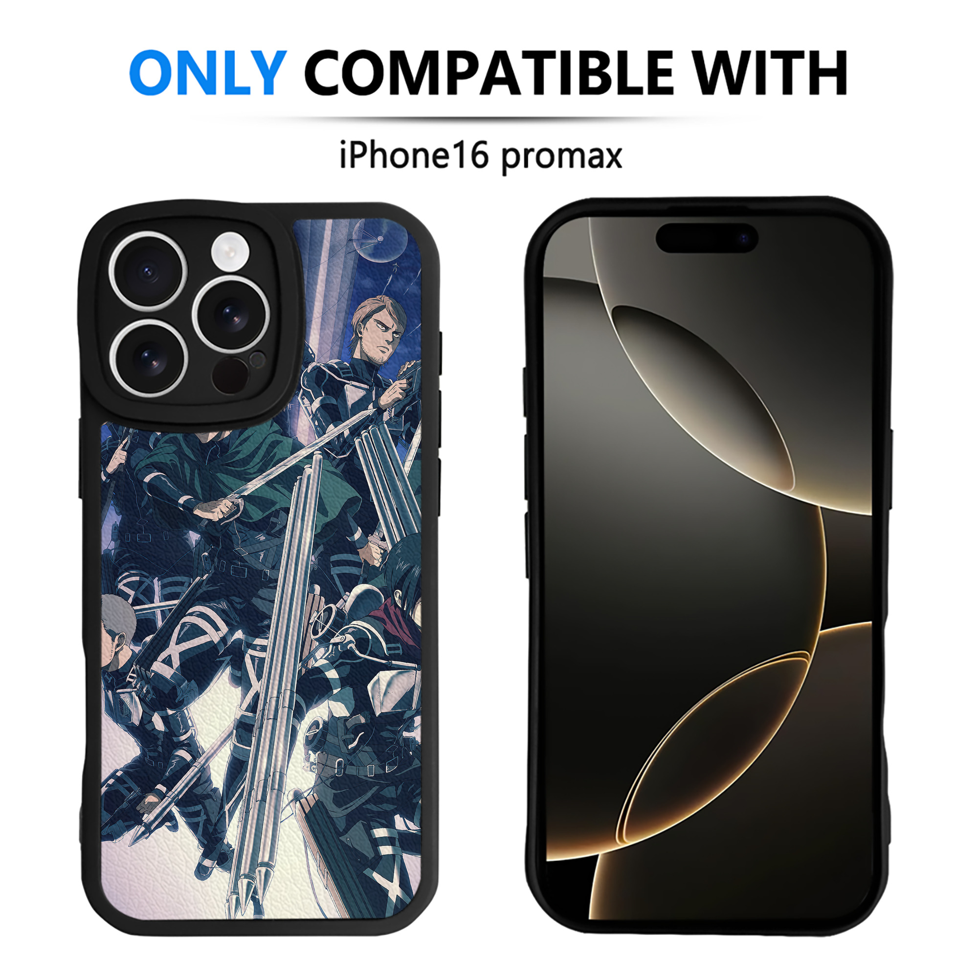（画像用） 進撃の巨人 Attack on Titan 【iPhone 16シリーズ対応】シリコンスマホケース（レザー調） 材質：シリコン